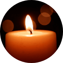 Lillian Deese Sandifer lit a candle